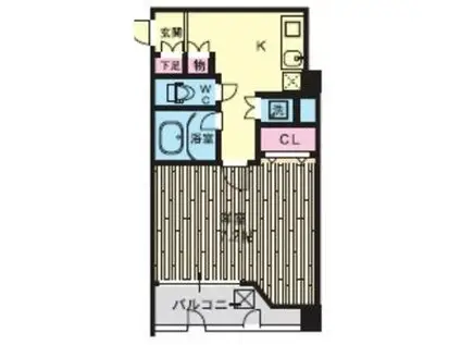 メゾン・ド・ヴィレ須磨潮見坂(1K/4階)の間取り写真