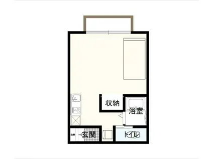 ペットOK上野ハイツ(ワンルーム/1階)の間取り写真