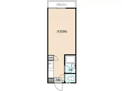 アイリス下荒田(ワンルーム/4階)の間取り写真