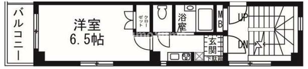 王子パークルームII(1DK/4階)の間取り写真