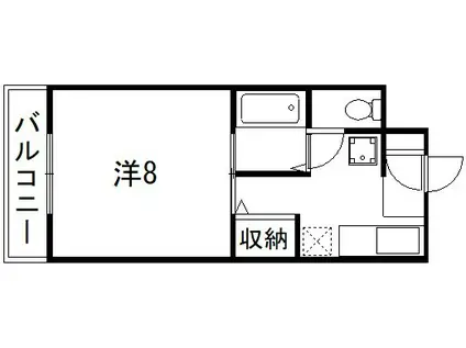 コート・ラ・セーヌ(1DK/2階)の間取り写真