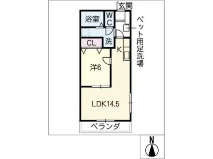 コーポシーズンA(1LDK/2階)の間取り写真