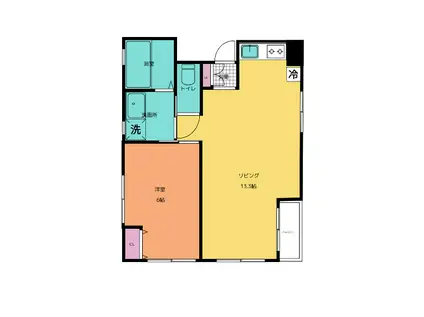 ザ・レジデンス新開地(1LDK/2階)の間取り写真