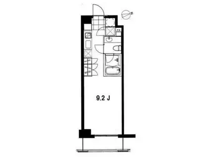 フレンシア麻布十番ノース(1K/8階)の間取り写真