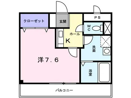 ラフィネ(1K/1階)の間取り写真