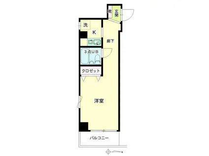 第57新井ビル(ワンルーム/5階)の間取り写真