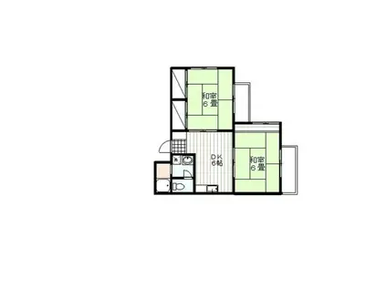 室野コーポ(2DK/2階)の間取り写真