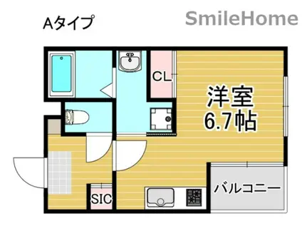 PUERTO DE LA MUSICA(1K/1階)の間取り写真