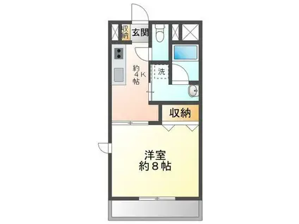 ORANGE PAC(1K/3階)の間取り写真