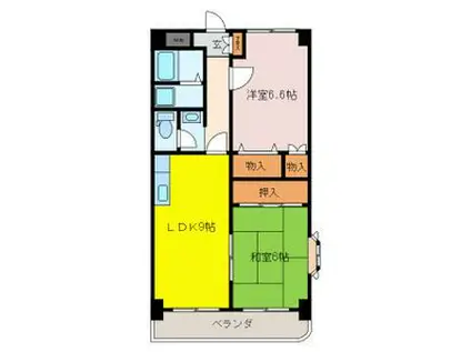 サンキャッスルII(2LDK/1階)の間取り写真