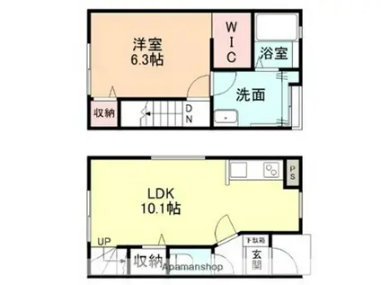 グランフォレ(1LDK/1階)の間取り写真