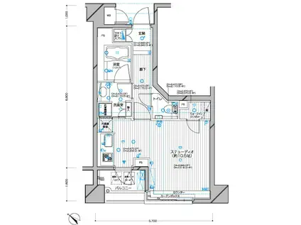 ダイナシティ碑文谷(ワンルーム/4階)の間取り写真