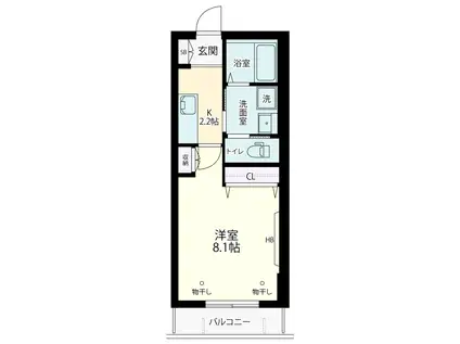 MY MAISON(1K/3階)の間取り写真