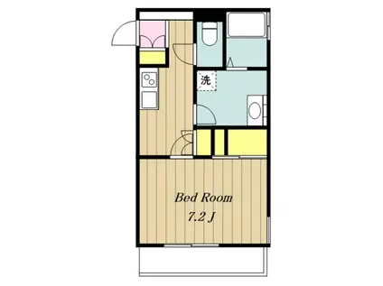 コンフォートエスト(1K/1階)の間取り写真