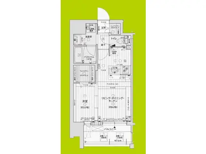 レオンコンフォート九条アルバ(1LDK/4階)の間取り写真