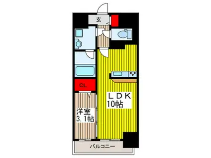 アン・ボルヌ(1LDK/4階)の間取り写真