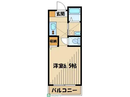 コーポサンライズ(ワンルーム/2階)の間取り写真