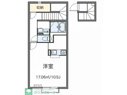 レオネクスト上野台IV(1K/2階)の間取り写真
