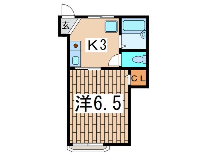 和光ハイツ(1K/2階)の間取り写真