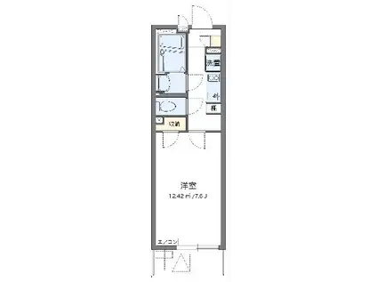 レオネクストヴィラージュ(1K/2階)の間取り写真