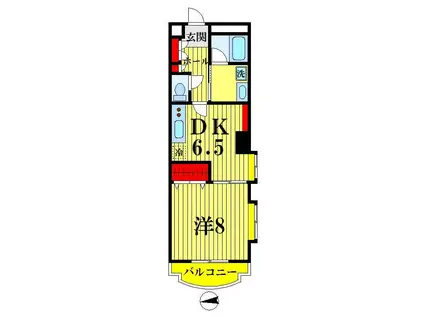 ハイシティ両国横網(1DK/5階)の間取り写真