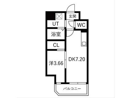 ART EBIE(1DK/5階)の間取り写真