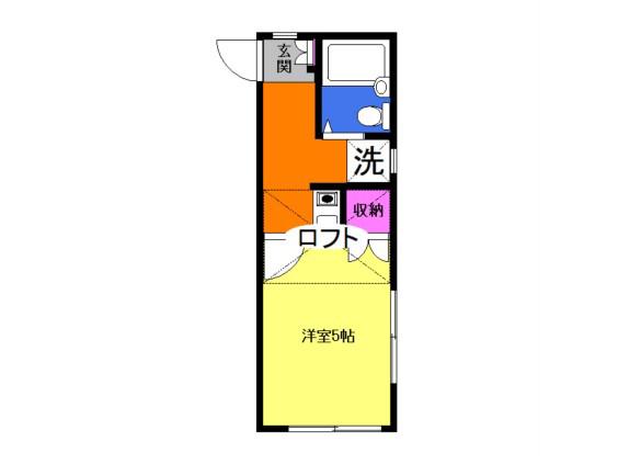 レオパレス古賀(1K/1階)の間取り写真