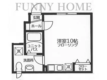 MT.HEIGHTS(ワンルーム/1階)の間取り写真