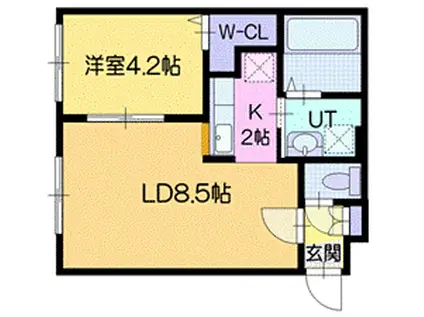 CONAN富士(1LDK/2階)の間取り写真