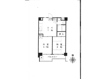 ヴィラロイヤル・南砂(2DK/3階)の間取り写真