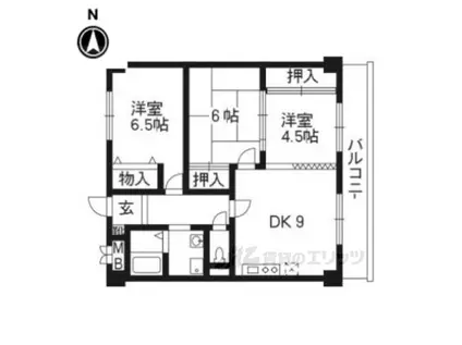 レジデンスオークラ(3LDK/4階)の間取り写真