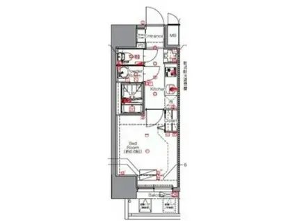 MAXIV名古屋上前津(1K/8階)の間取り写真