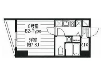 ドゥーエ西大島III(1K/5階)の間取り写真