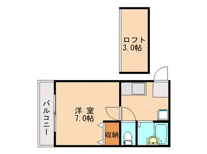 コーポ博多駅南(1K/1階)の間取り写真