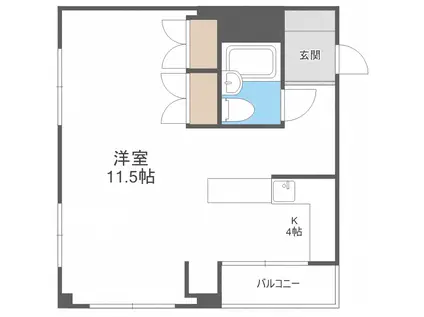 パソナール博多(ワンルーム/11階)の間取り写真