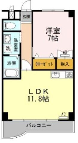 プレタ21(1LDK/3階)の間取り写真