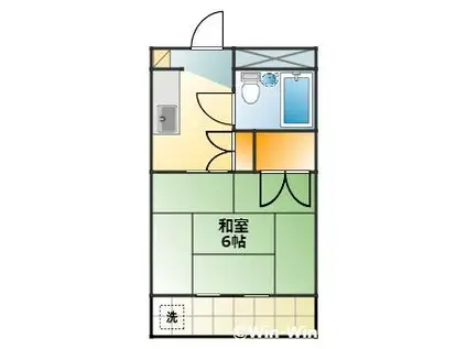 サンライフ堂坂A(1K/2階)の間取り写真