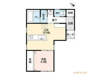 清須市併用(1LDK/1階)の間取り写真