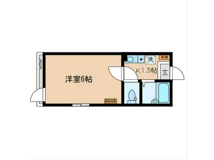 マーレ大森町(1K/2階)の間取り写真