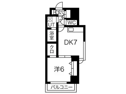 サンヴァーリオ仙台駅東(1DK/2階)の間取り写真