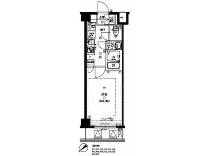 ジェノヴィア練馬高野台スカイラン(1K/3階)の間取り写真