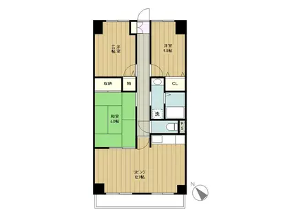 エスポワール ルーチェ(3LDK/3階)の間取り写真