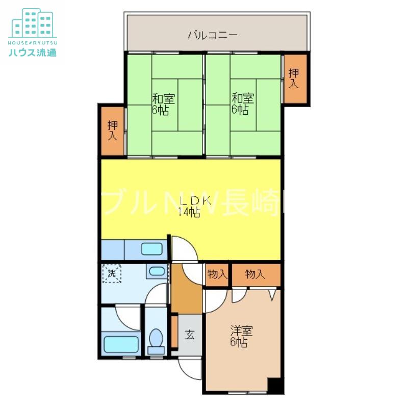 エクセレンス下屋敷(3LDK/3階)の間取り写真