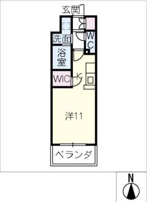 CERESDAIMON(ワンルーム/3階)の間取り写真