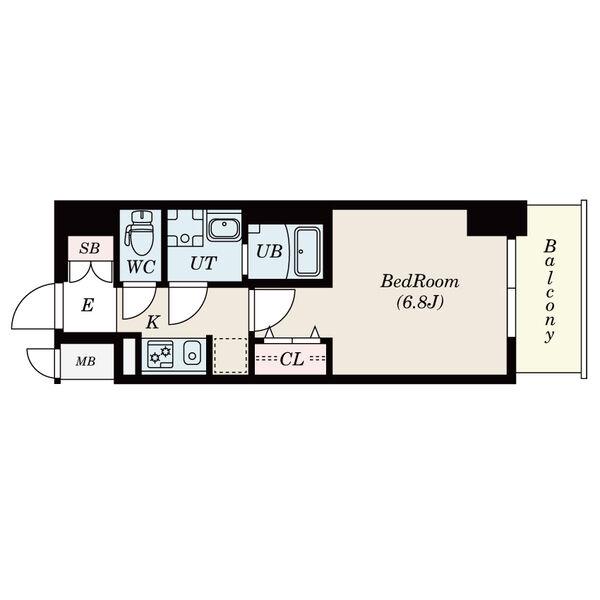S-RESIDENCE鶴舞駅前(1K/2階)の間取り写真