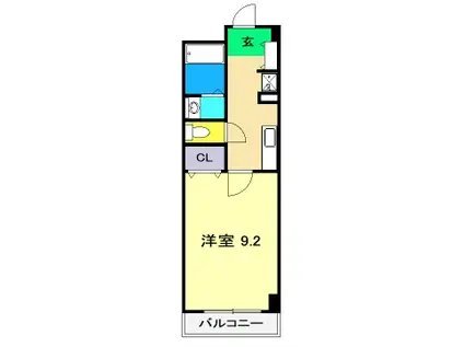 ドエル森の木 I(1K/3階)の間取り写真