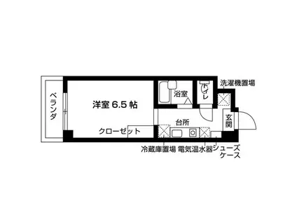 ドミトリー白根(1K/3階)の間取り写真