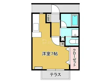 ベルセ三山台(ワンルーム/1階)の間取り写真