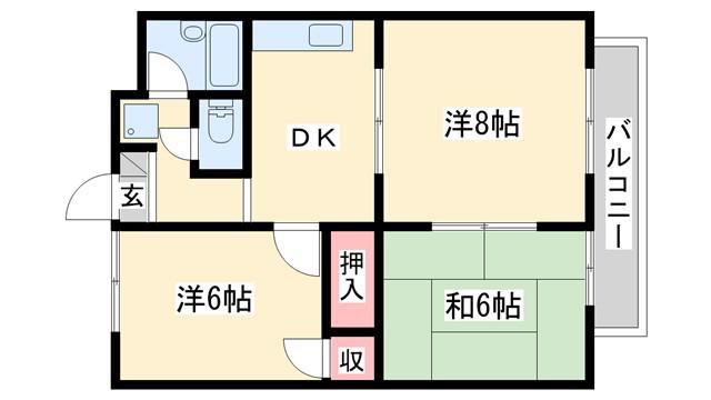 コンフォート松南(3DK/2階)の間取り写真