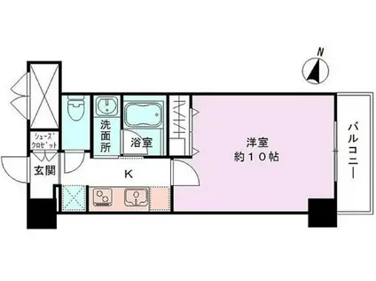 パークソレイユ3番館(1K/7階)の間取り写真